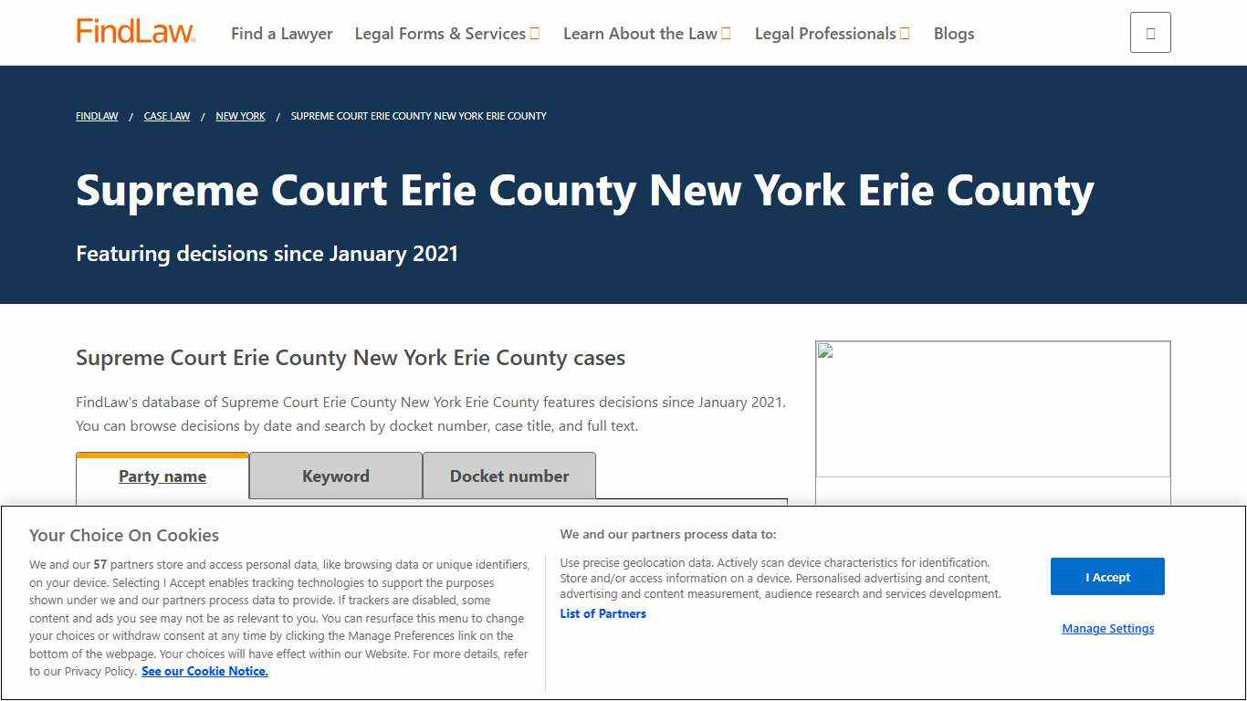 Supreme Court Erie County New York Erie County Opinions and Cases FindLaw